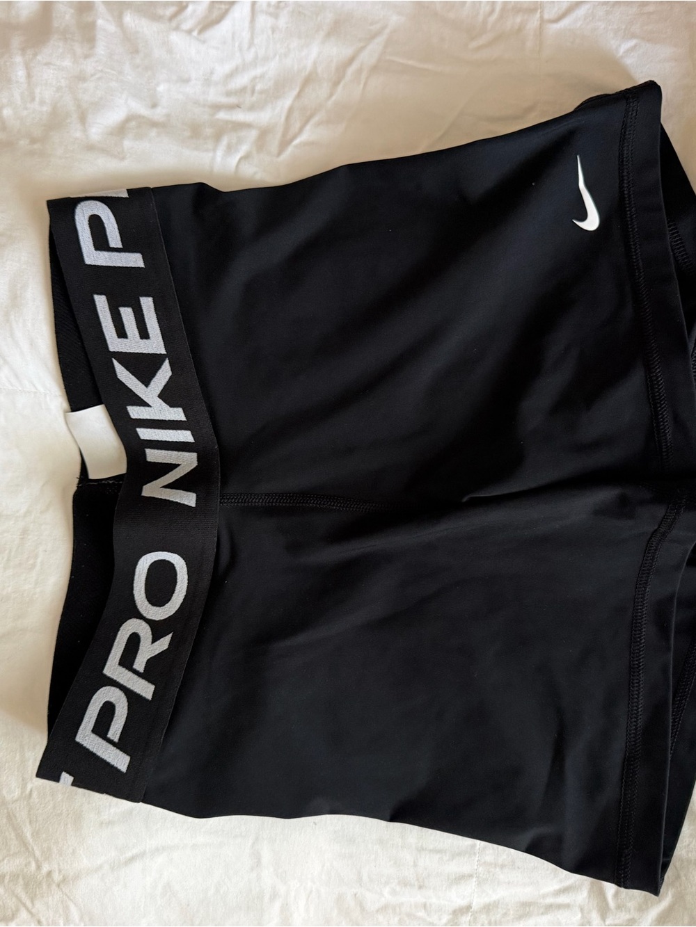 Nike Black Pro Women's Bike Shorts with White Swoosh